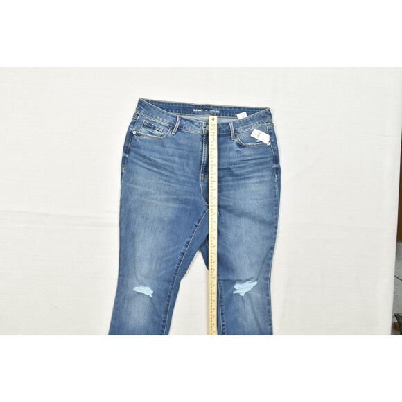NEW Old Navy High-Rise Pop Icon Skinny Jeans W/ Distressed Knees Size 14 - Picture 6 of 8